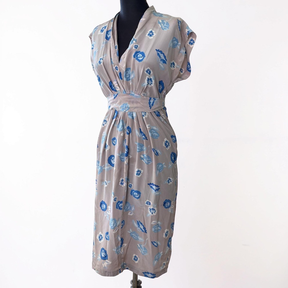 Organic John Patrick Floral Silk Dress Luxury Feminine Size 6